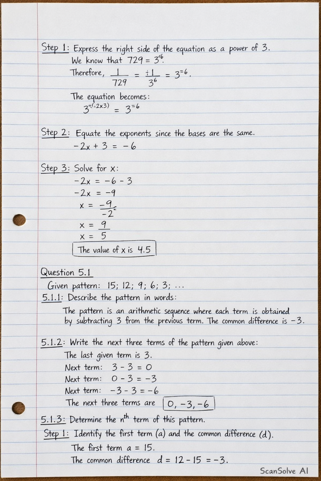 Handwritten step-by-step solution preview