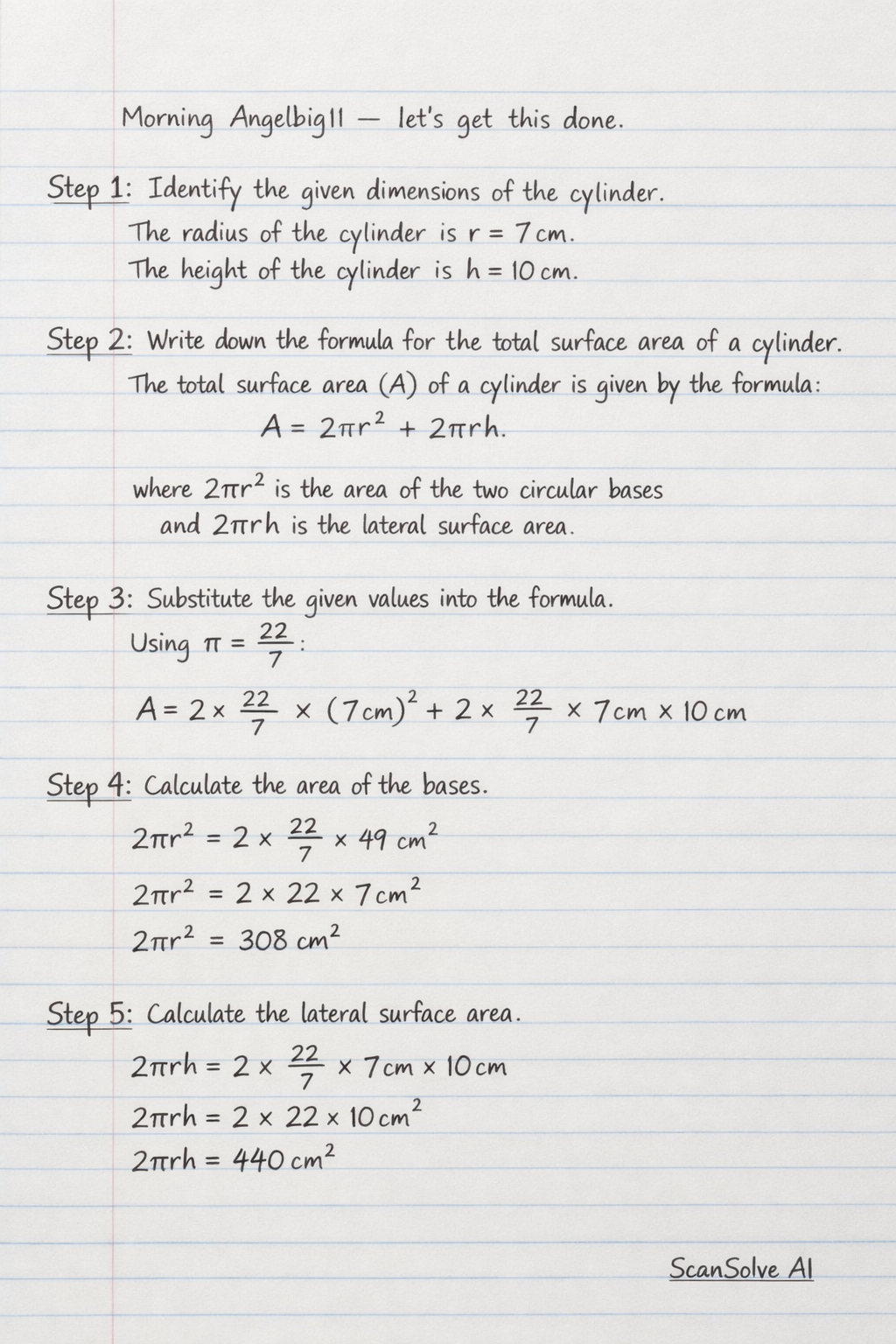 Handwritten step-by-step solution preview