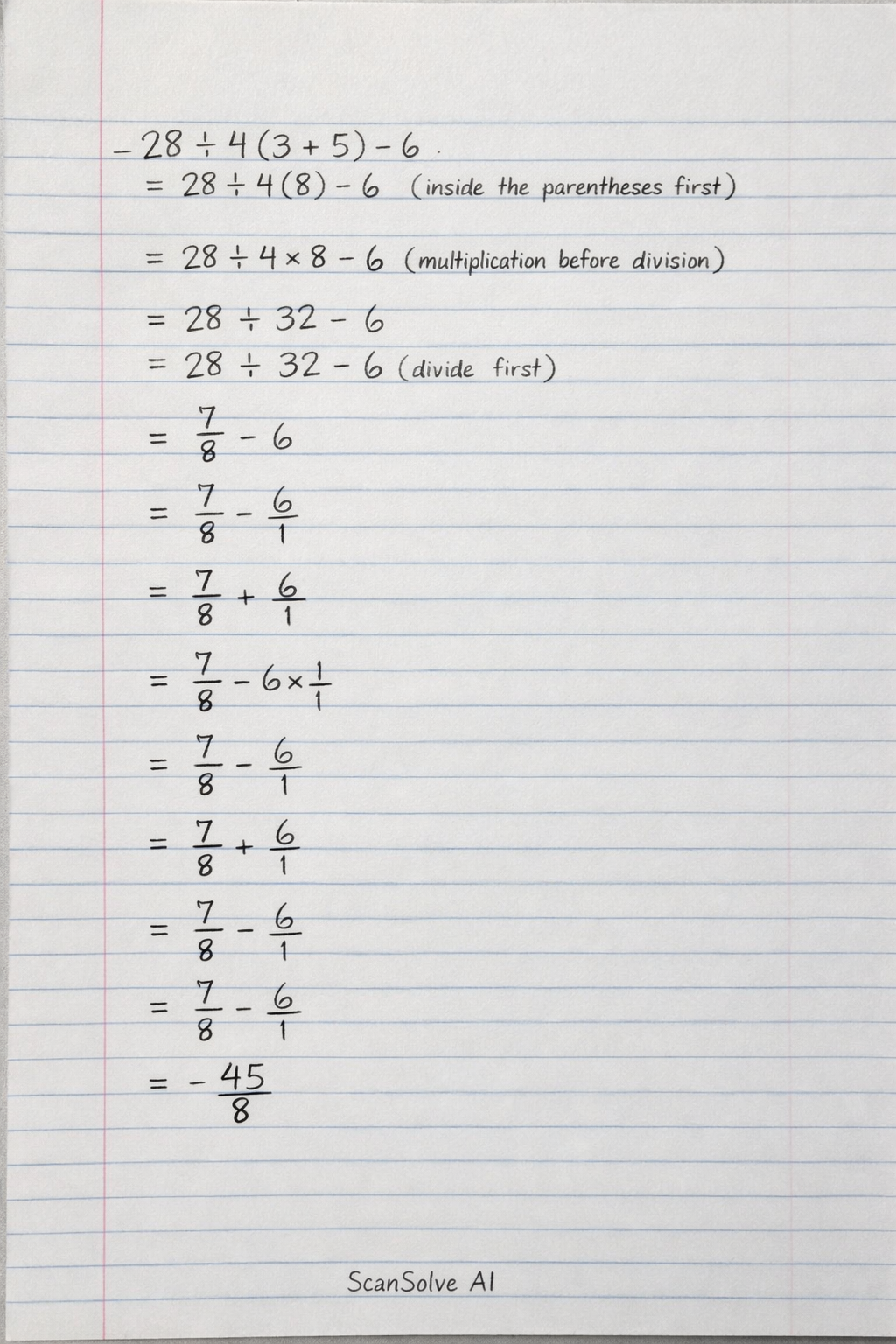 Handwritten step-by-step solution preview