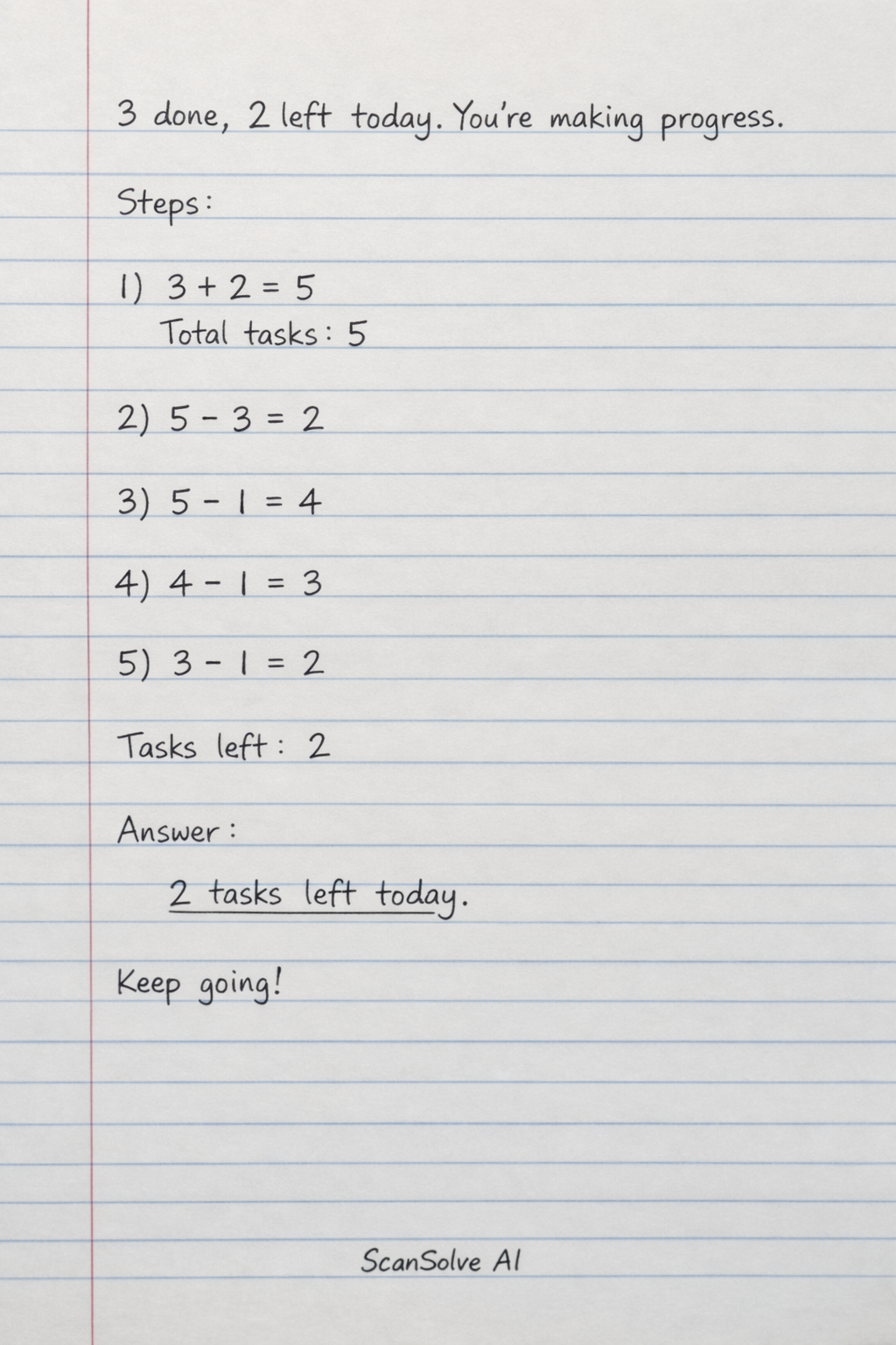 Handwritten step-by-step solution preview