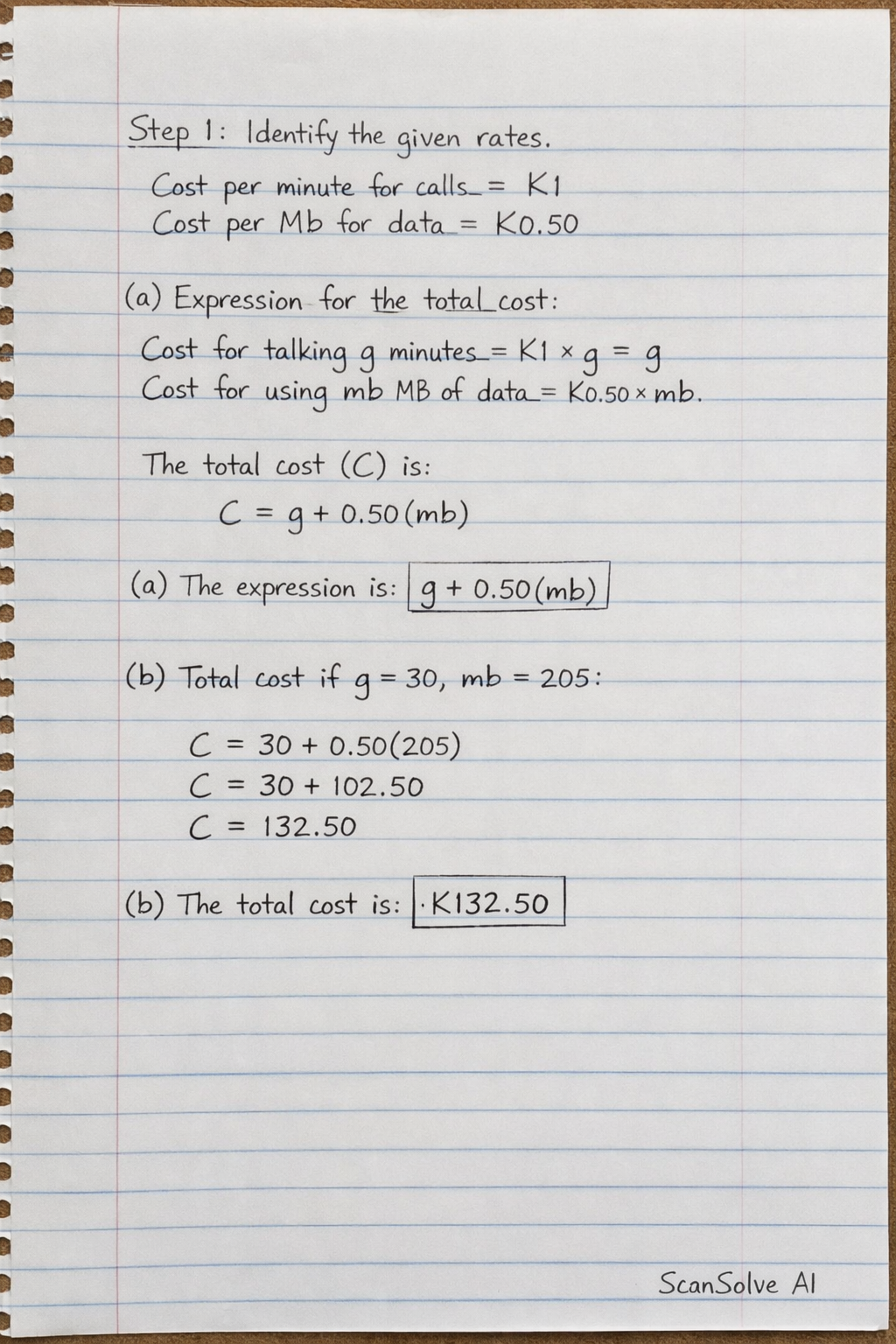 Handwritten step-by-step solution preview
