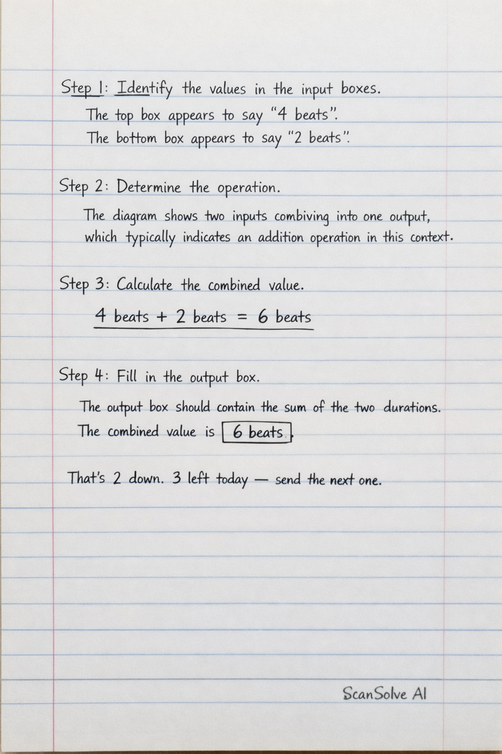 Handwritten step-by-step solution preview