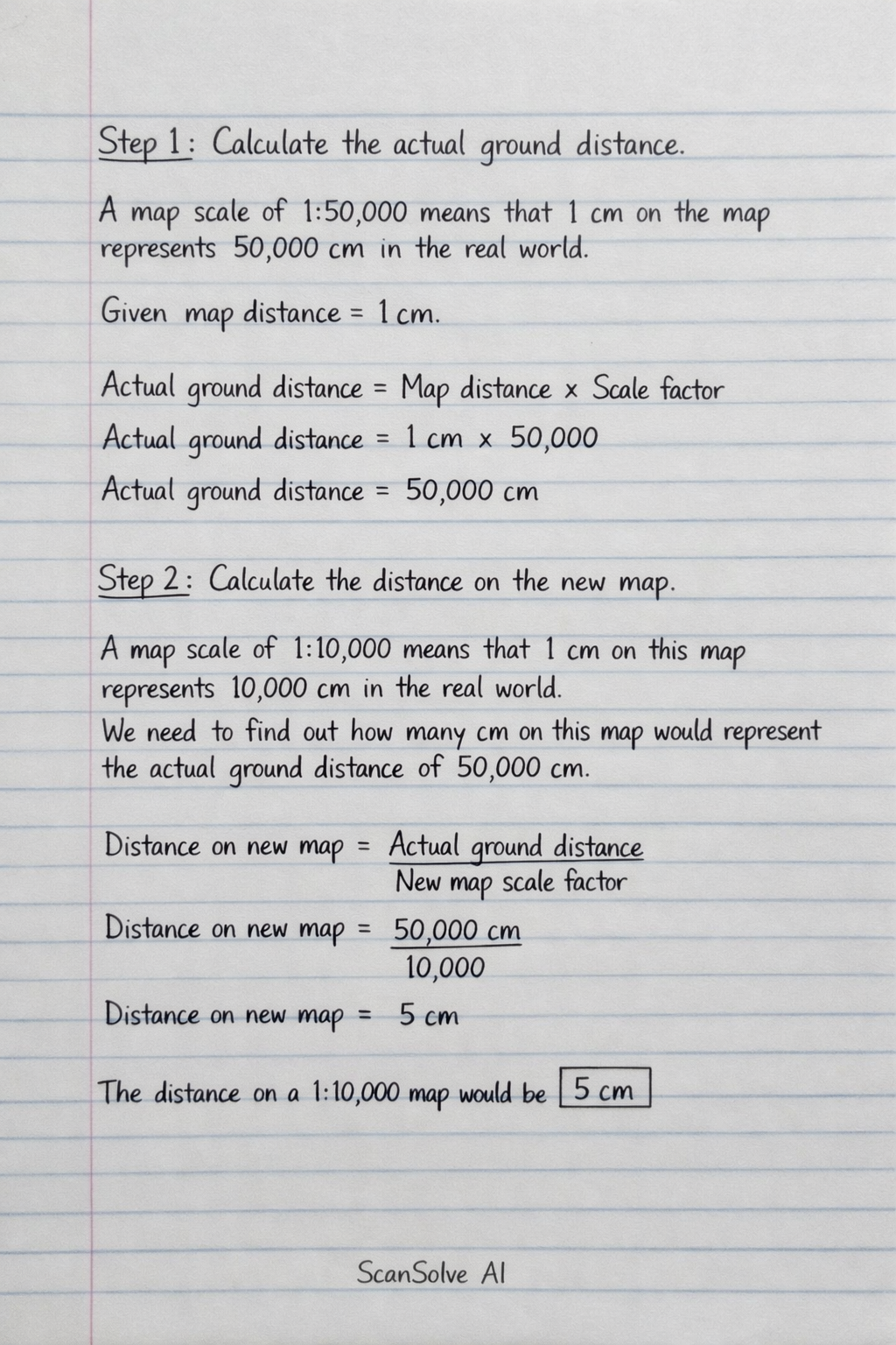 Handwritten step-by-step solution preview