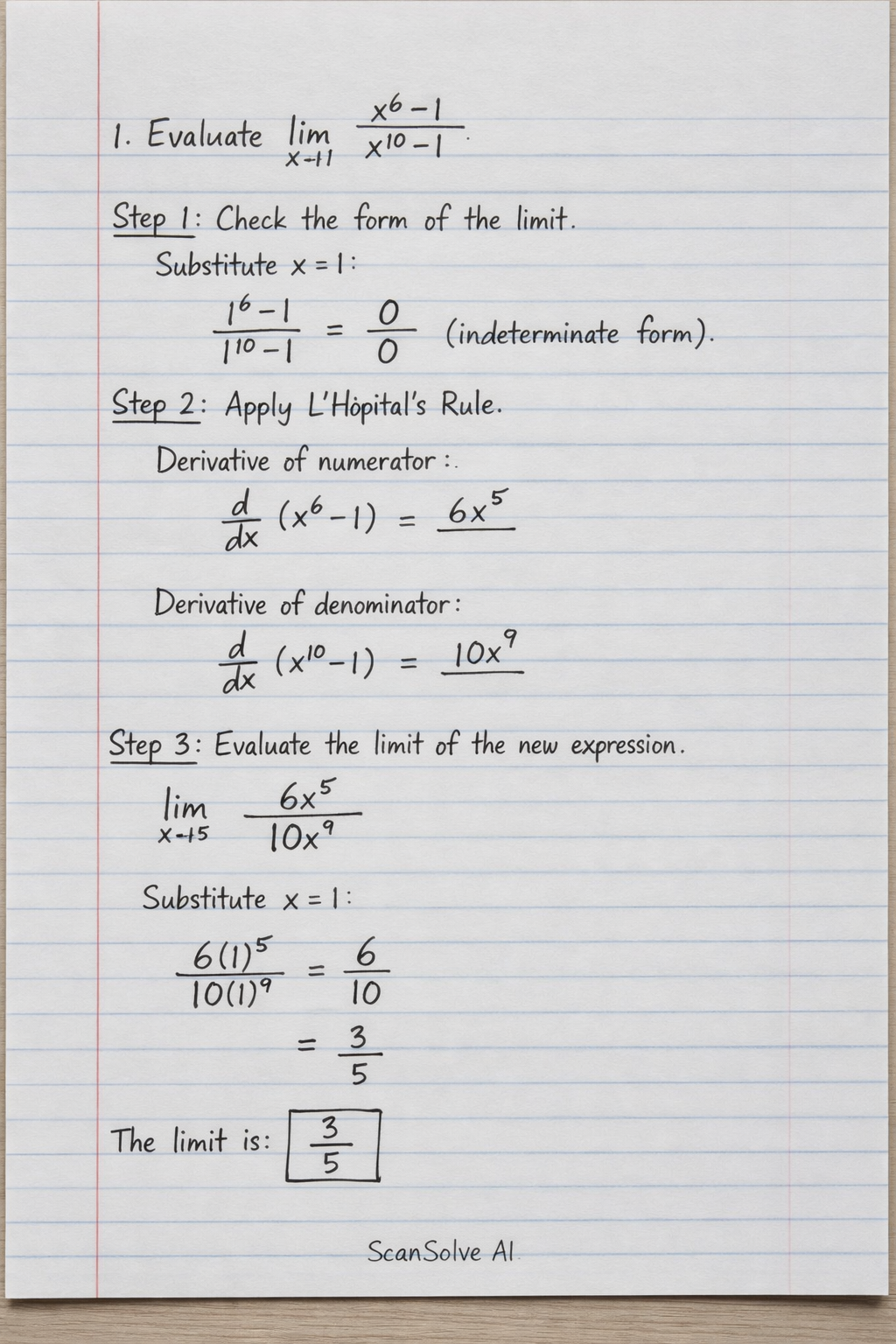 Handwritten step-by-step solution preview