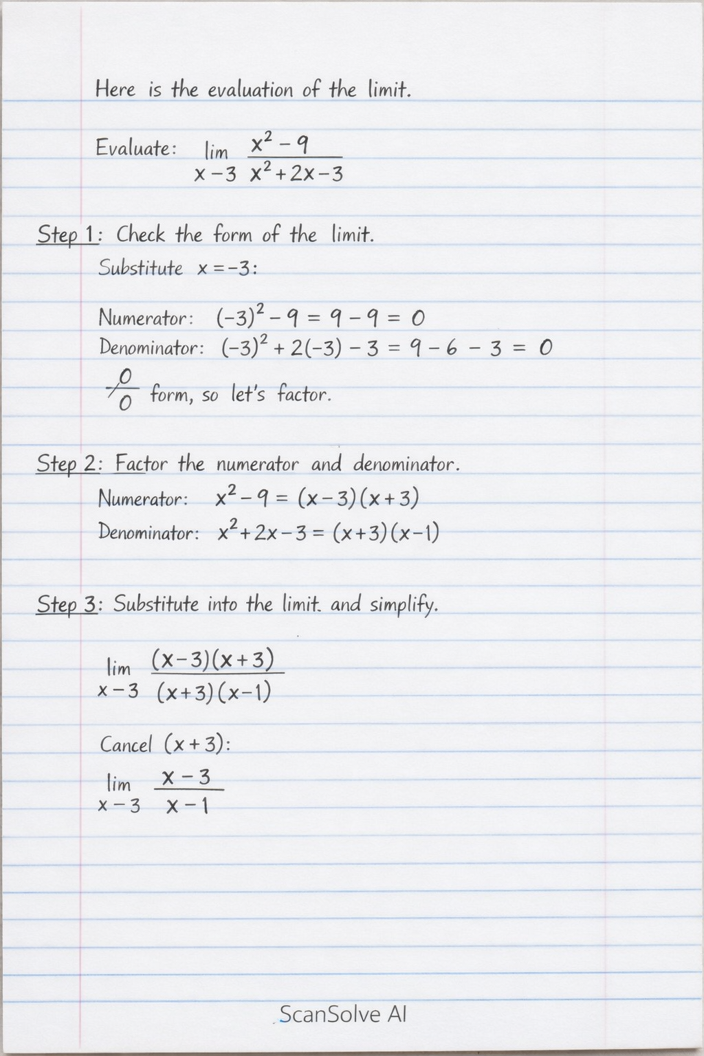 Handwritten step-by-step solution preview