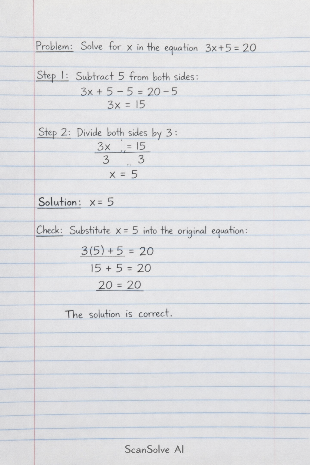 Handwritten step-by-step solution preview