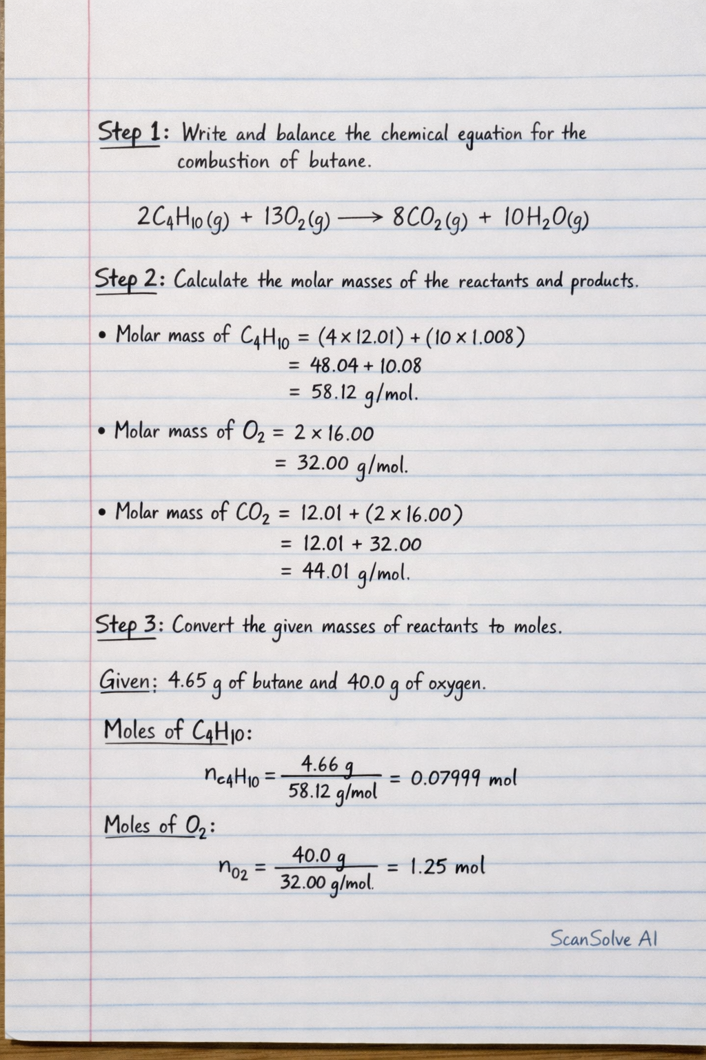 Handwritten step-by-step solution preview