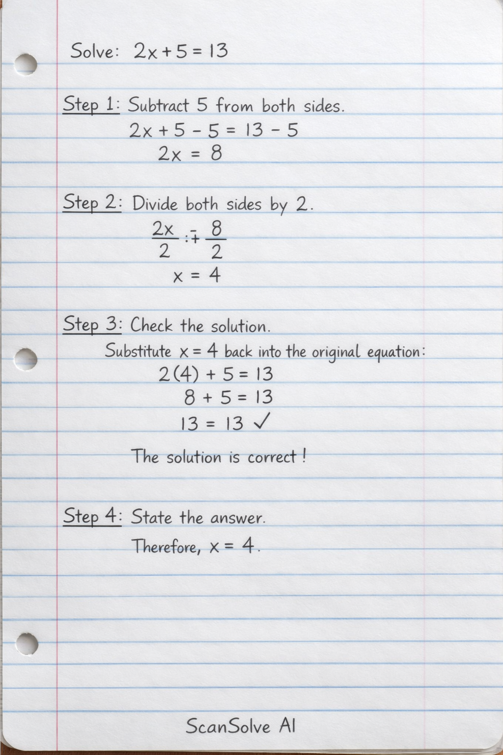 Handwritten step-by-step solution preview