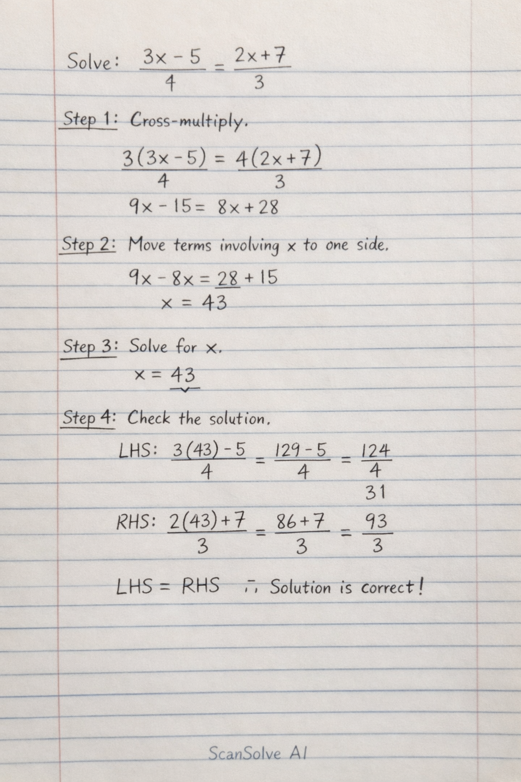 Handwritten step-by-step solution preview
