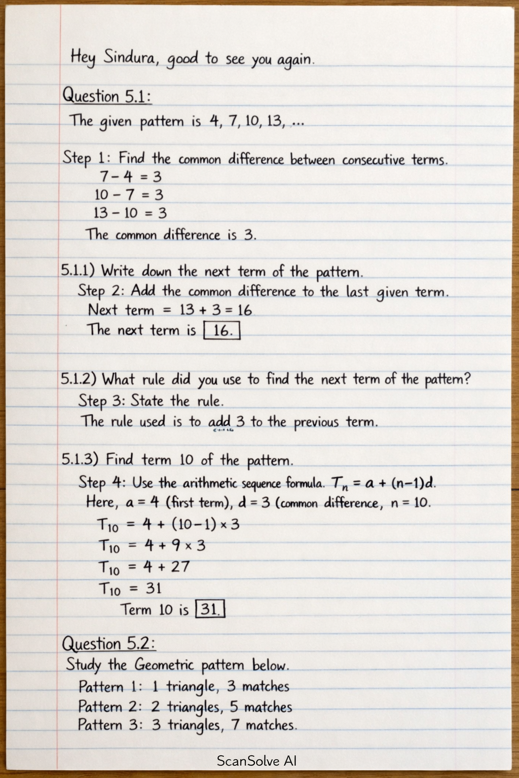 Handwritten step-by-step solution preview