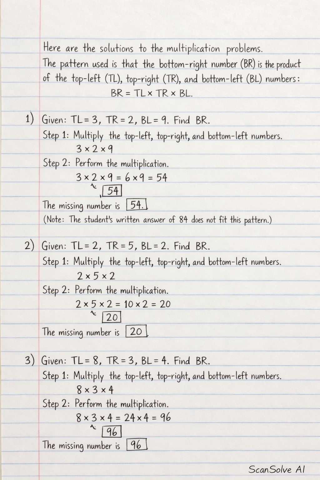 Handwritten step-by-step solution preview