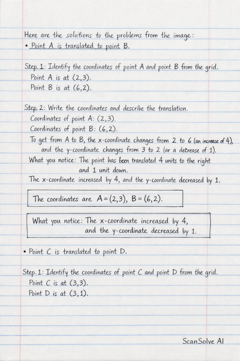 Handwritten step-by-step solution preview