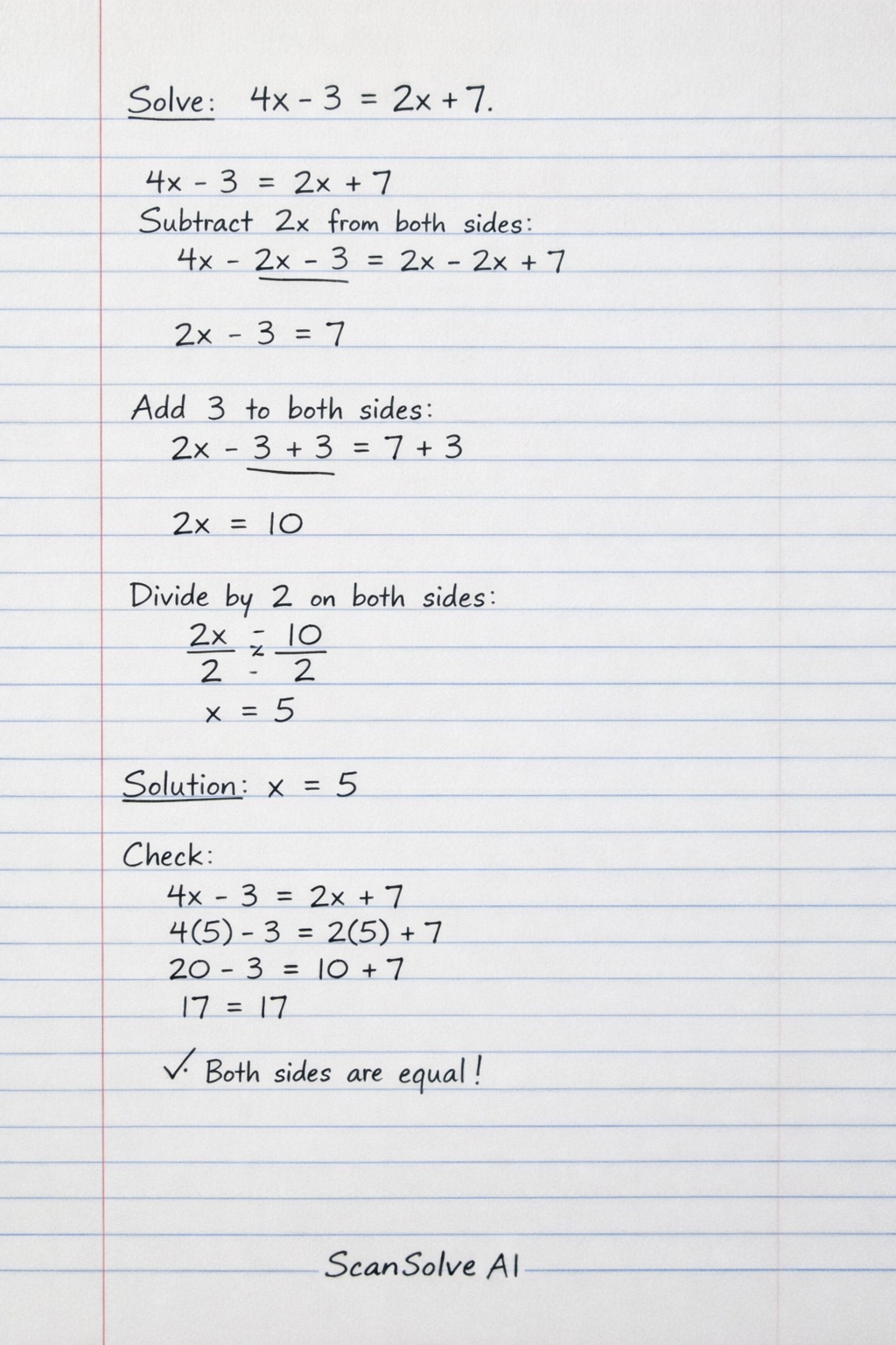 Handwritten step-by-step solution preview
