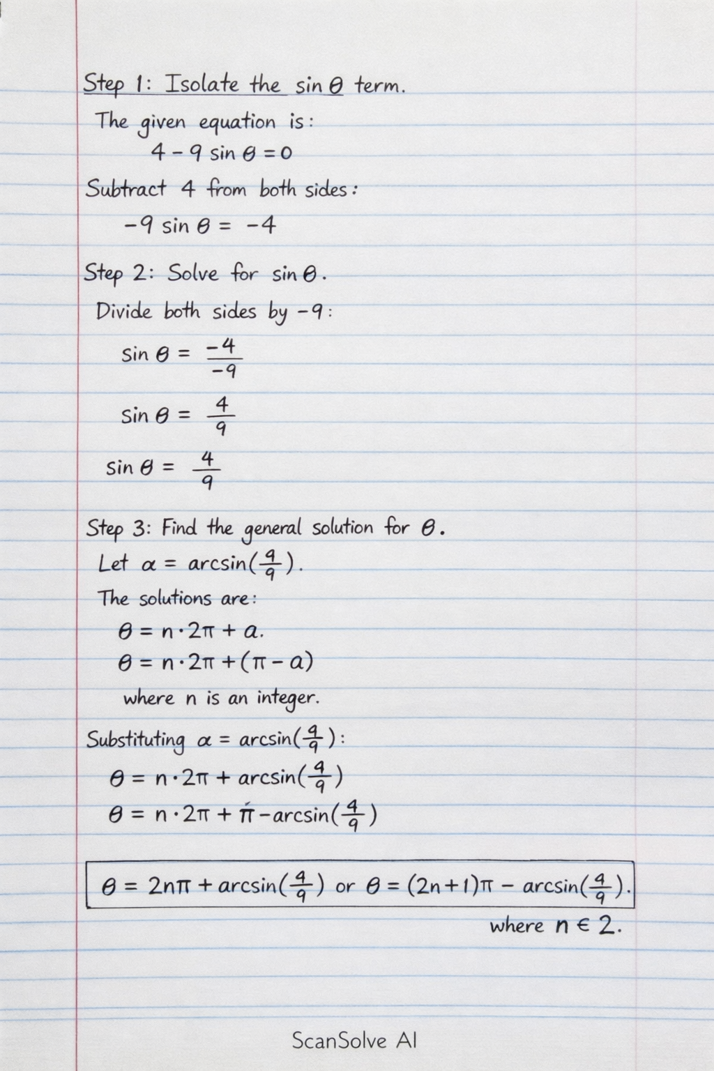 Handwritten step-by-step solution preview