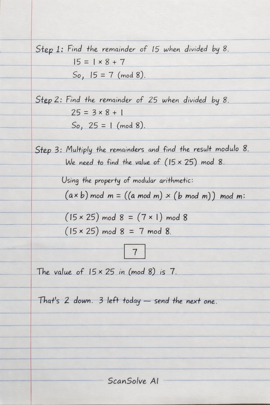 Handwritten step-by-step solution preview