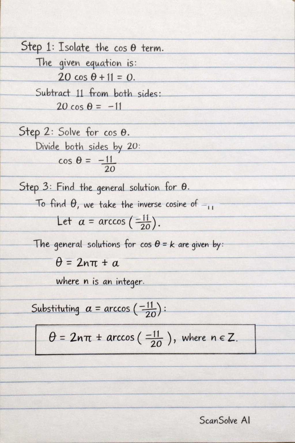 Handwritten step-by-step solution preview