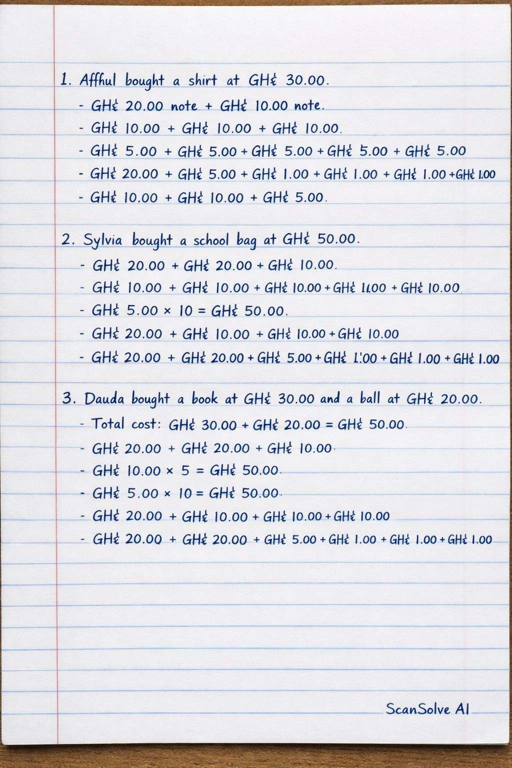 Handwritten step-by-step solution preview