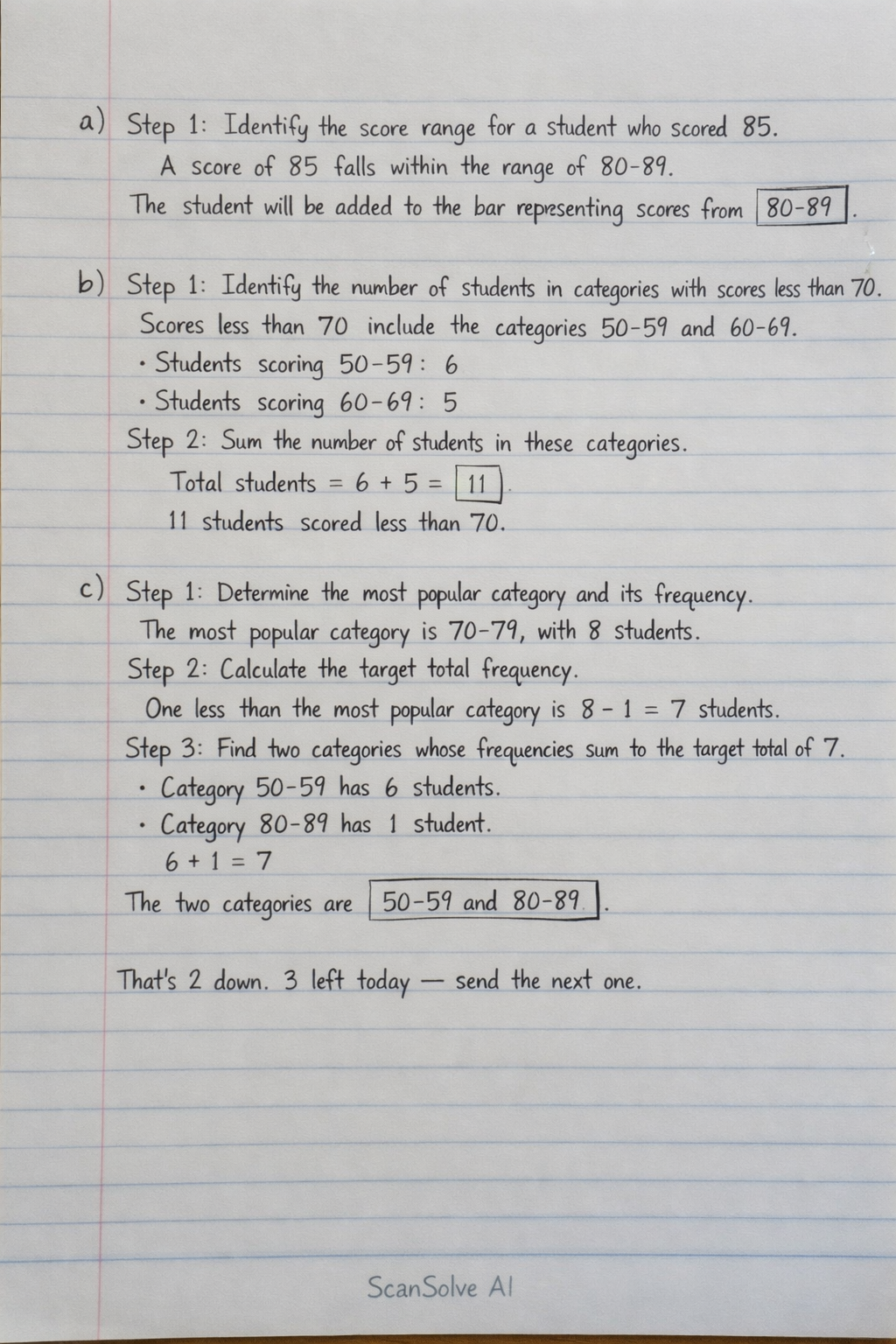 Handwritten step-by-step solution preview