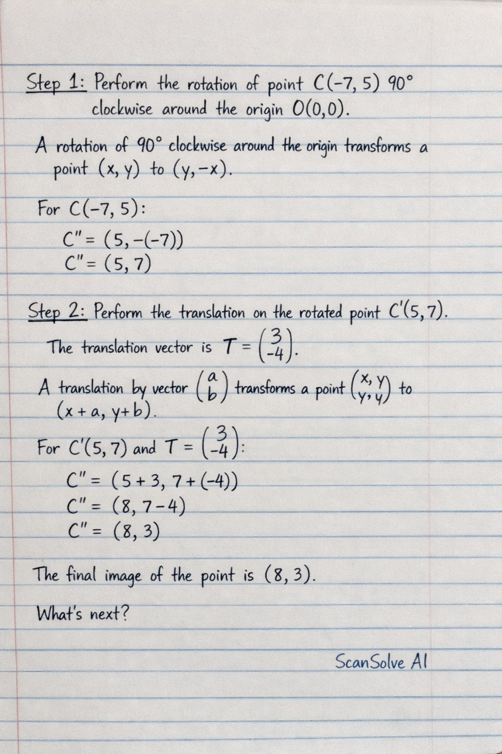 Handwritten step-by-step solution preview