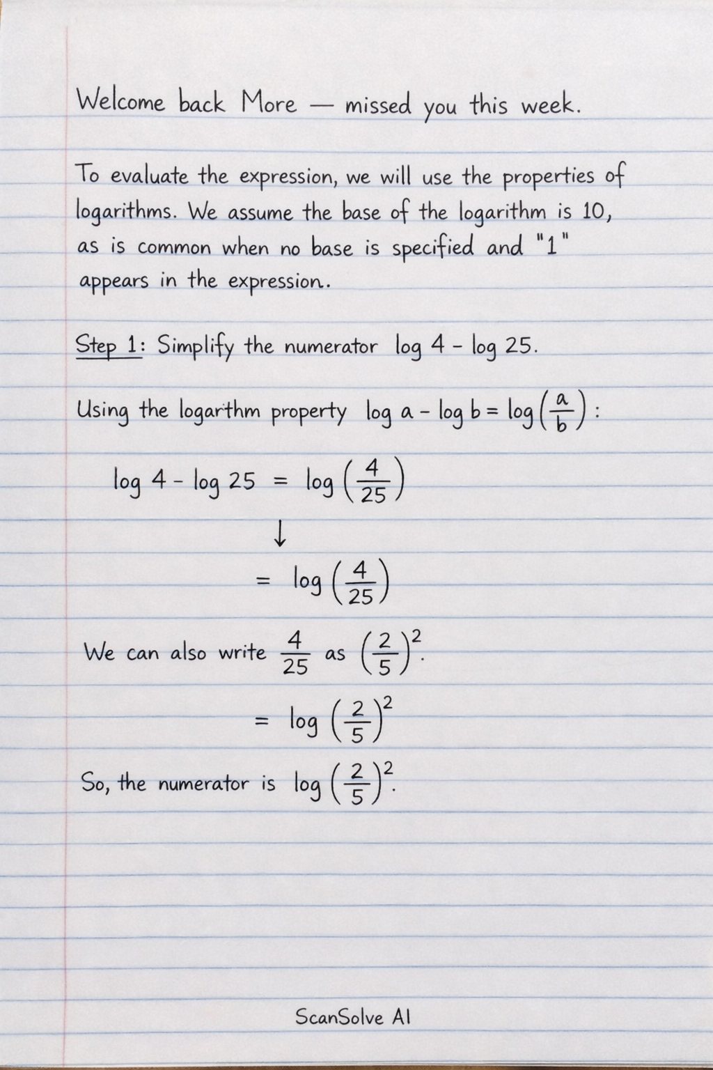 Handwritten step-by-step solution preview