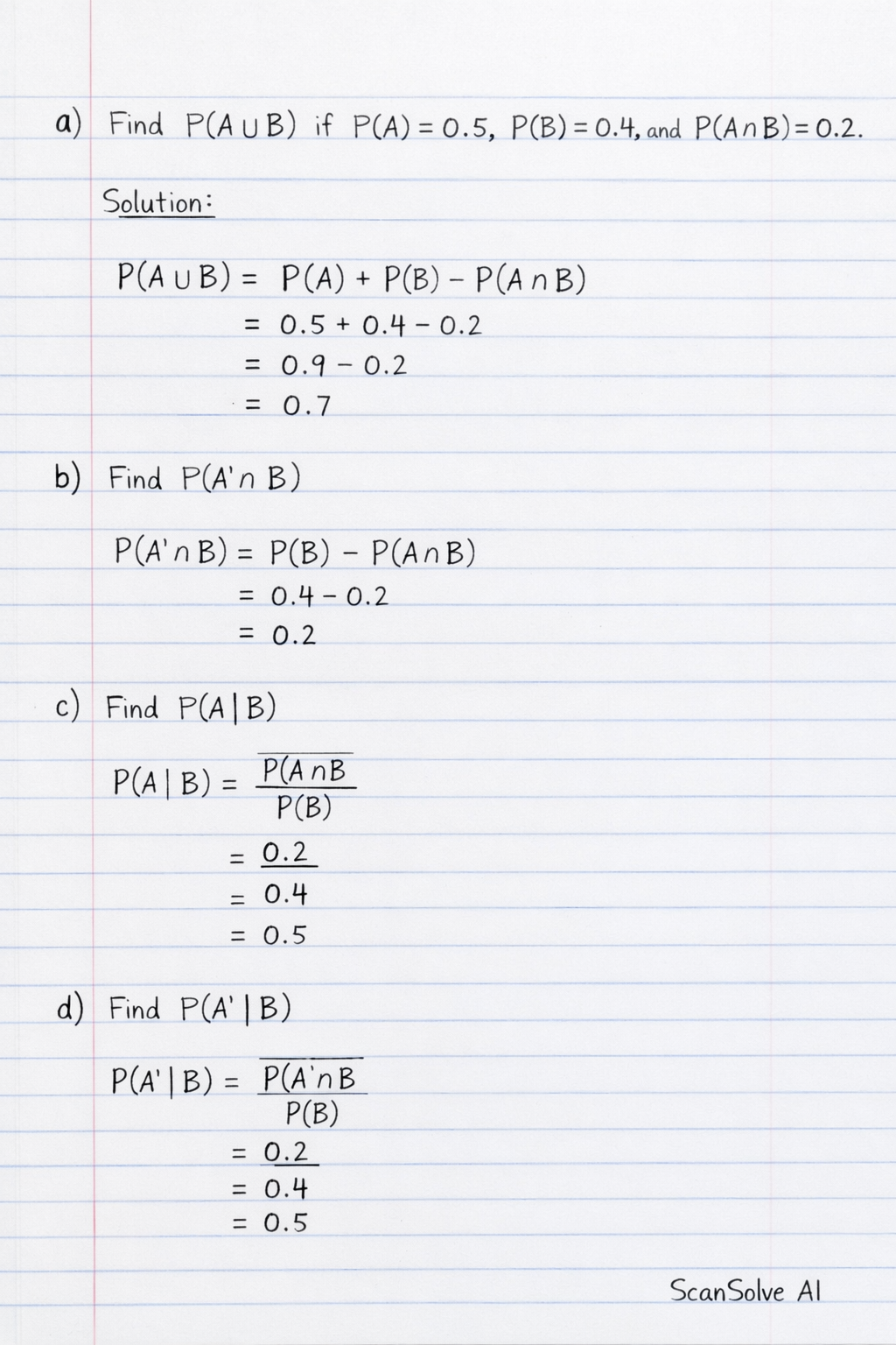 Handwritten step-by-step solution preview