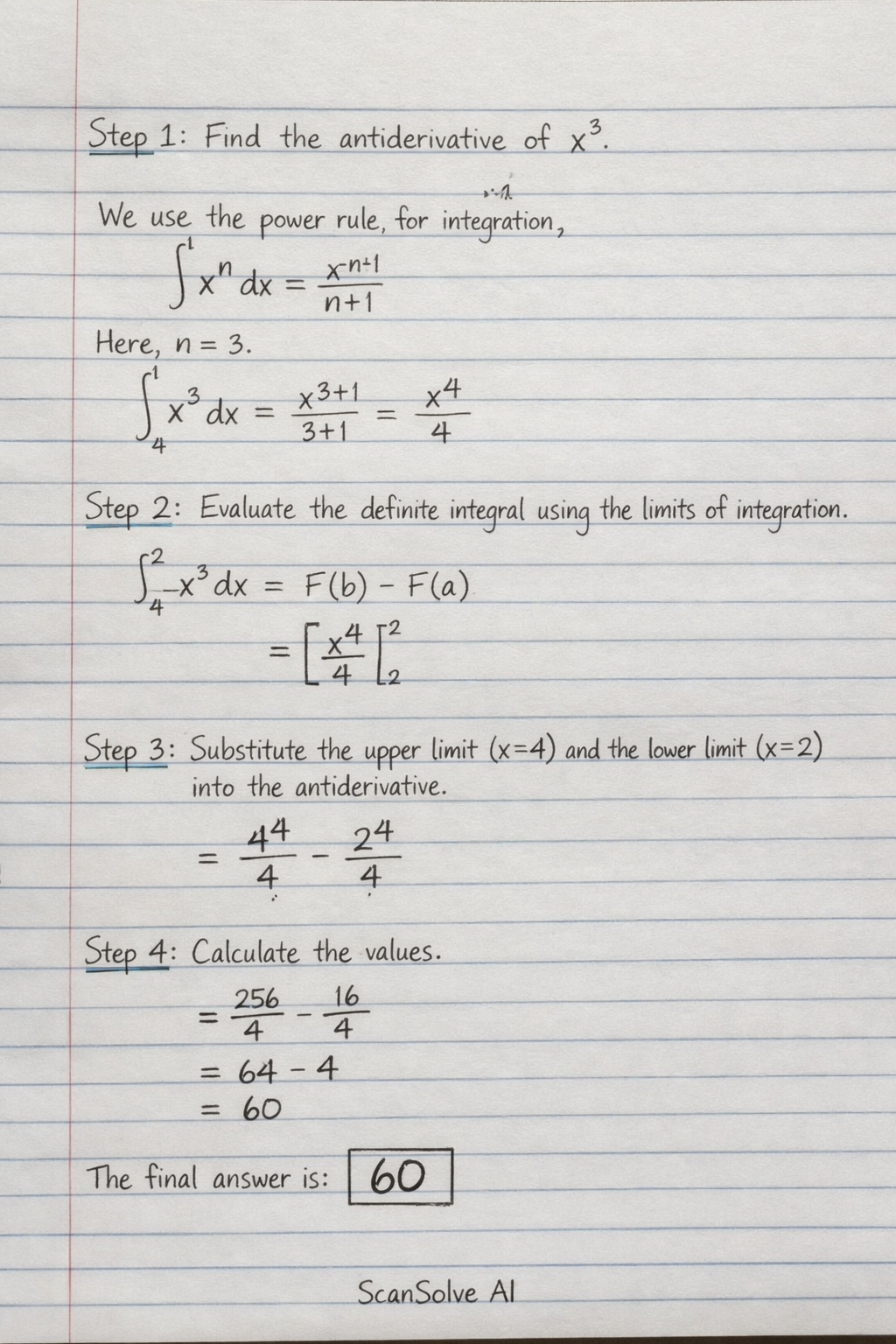 Handwritten step-by-step solution preview