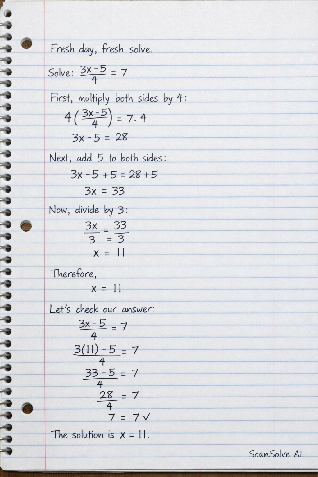 Handwritten step-by-step solution preview
