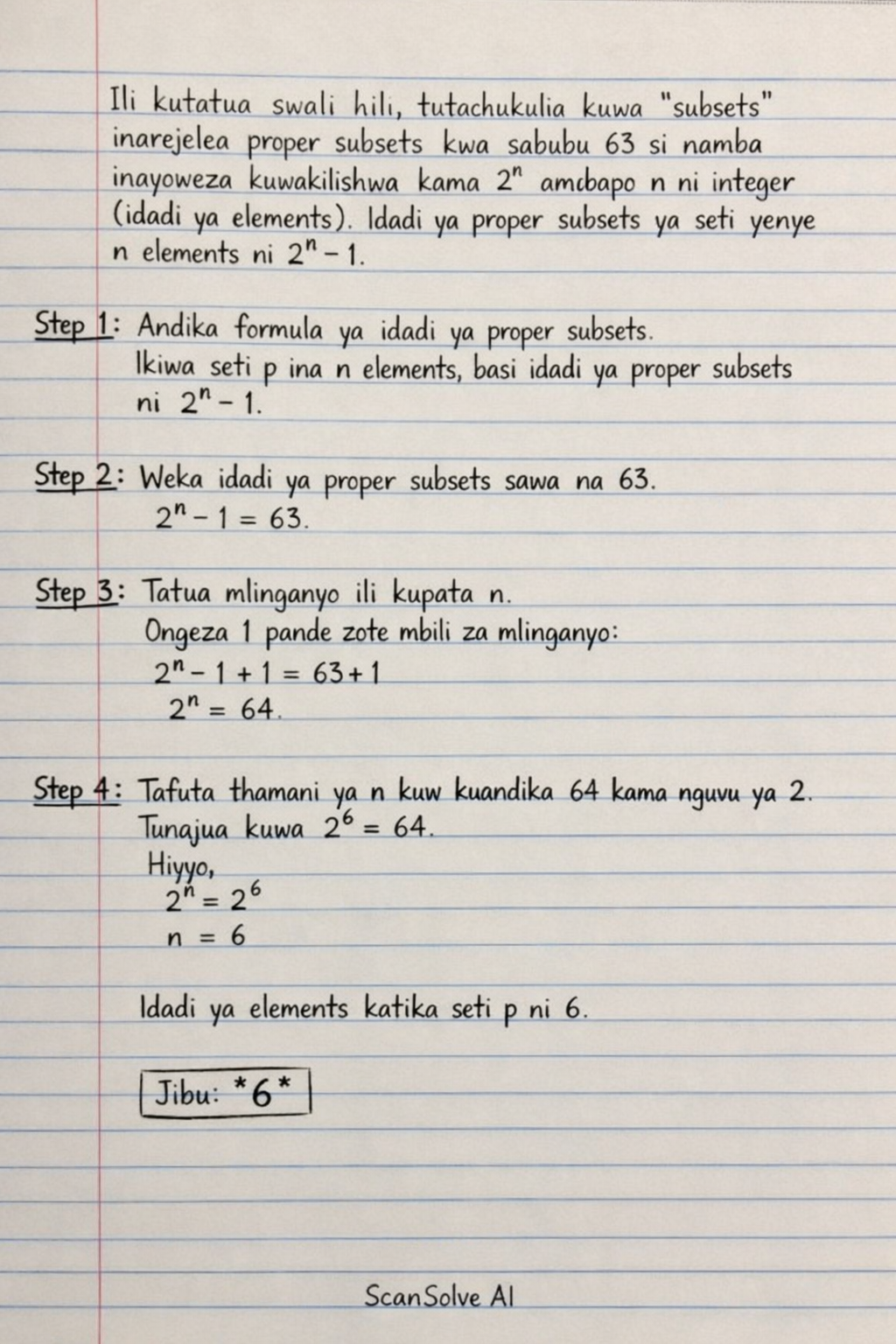 Handwritten step-by-step solution preview