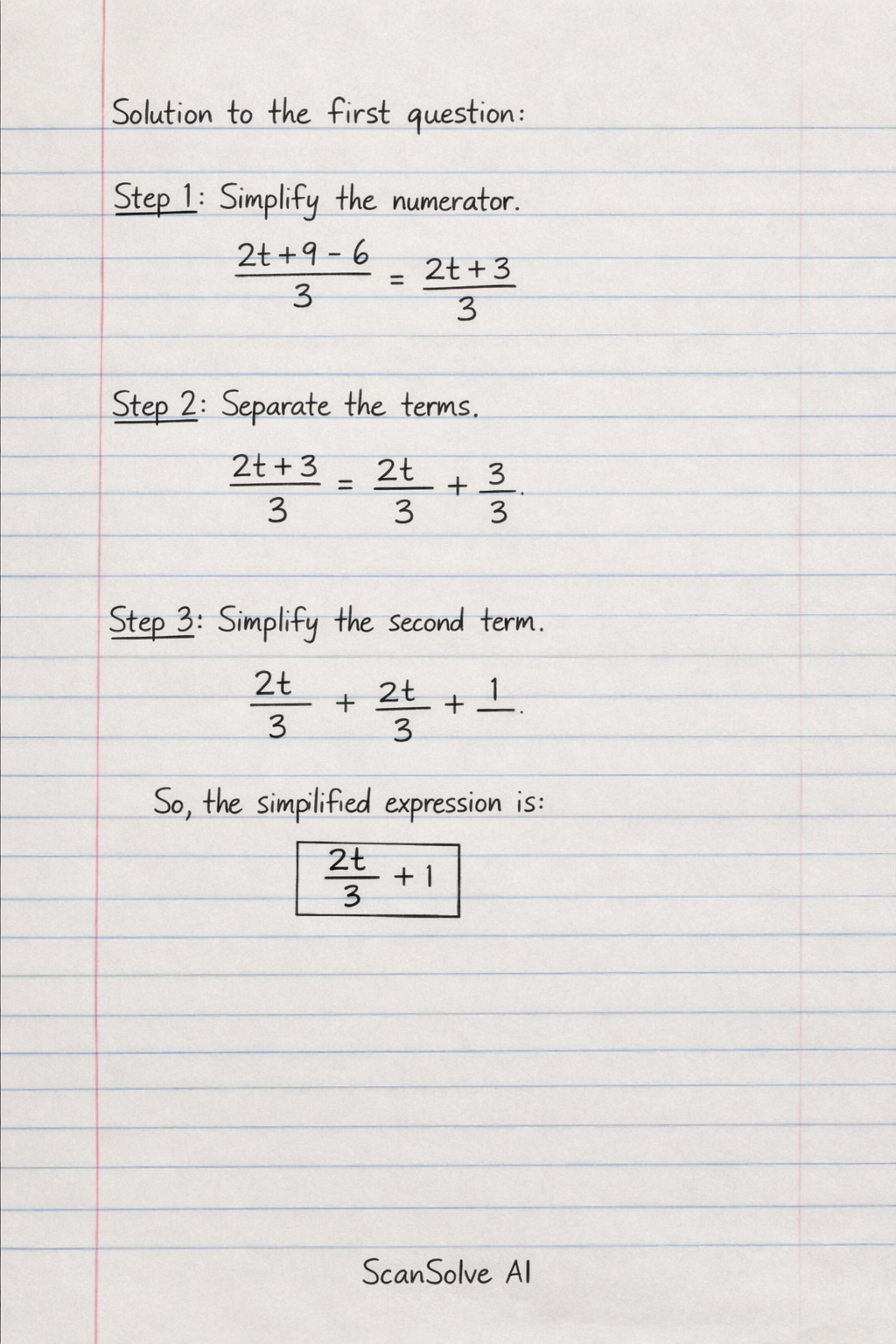 Handwritten step-by-step solution preview