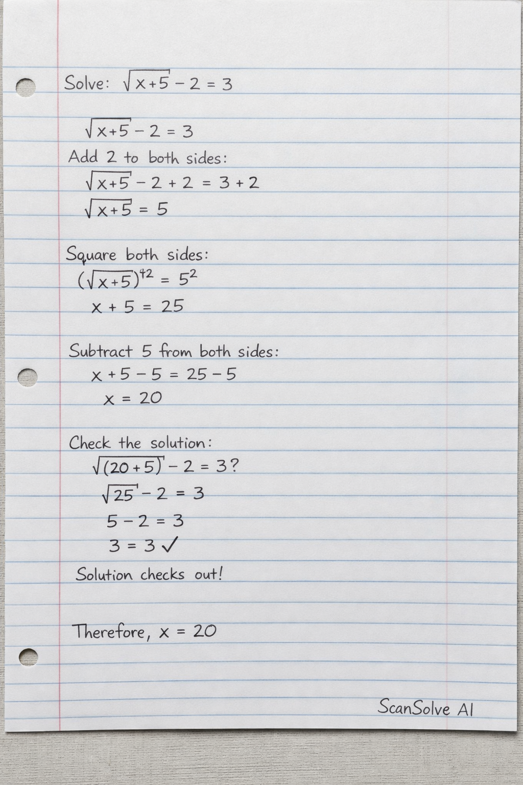 Handwritten step-by-step solution preview