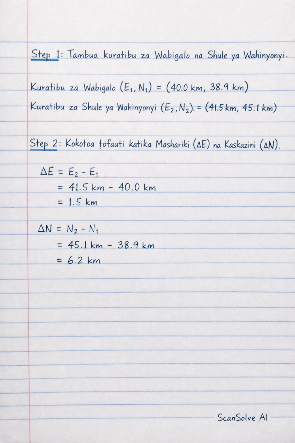 Handwritten step-by-step solution preview
