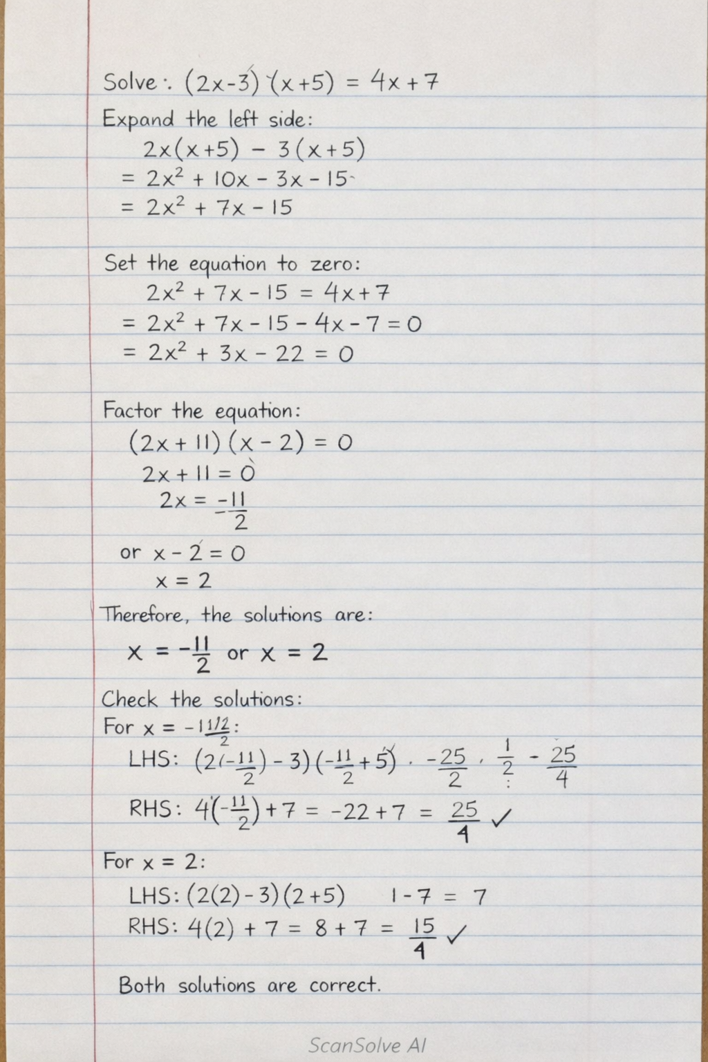Handwritten step-by-step solution preview