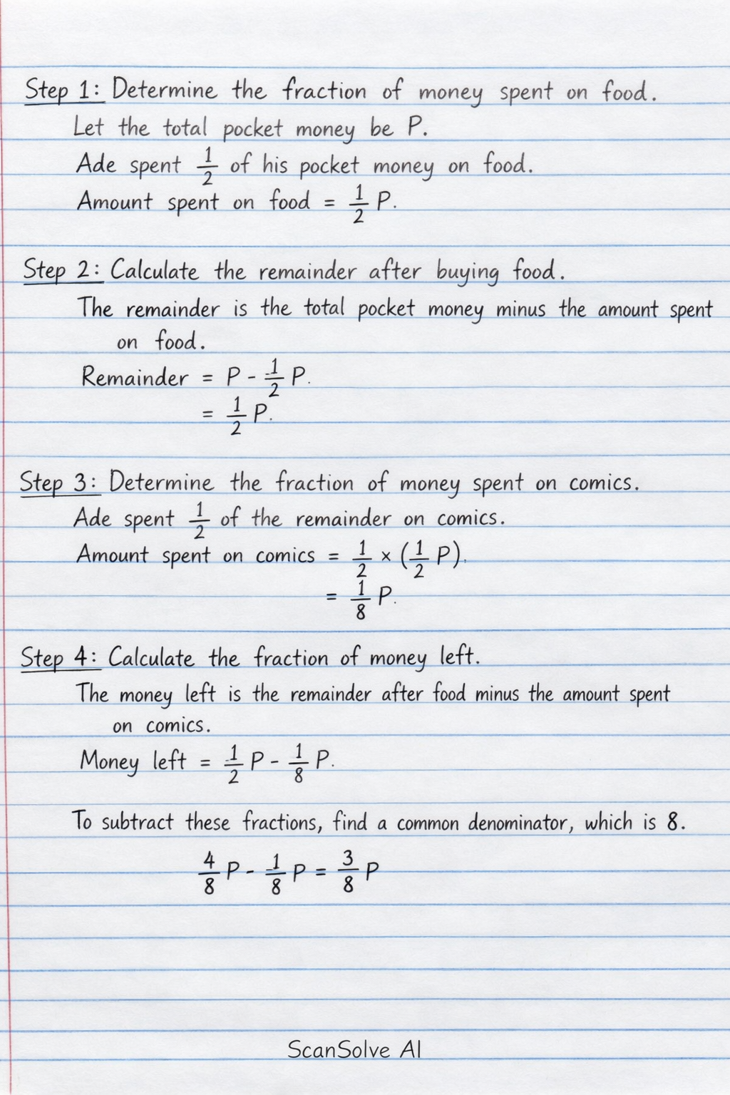 Handwritten step-by-step solution preview
