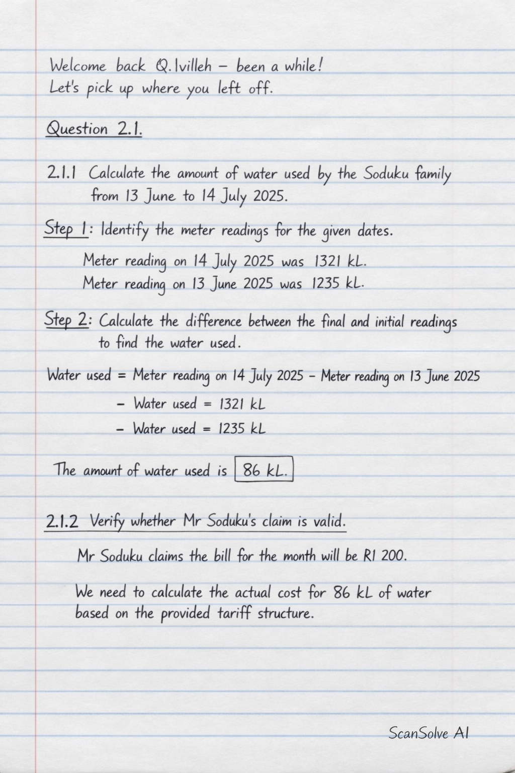 Handwritten step-by-step solution preview