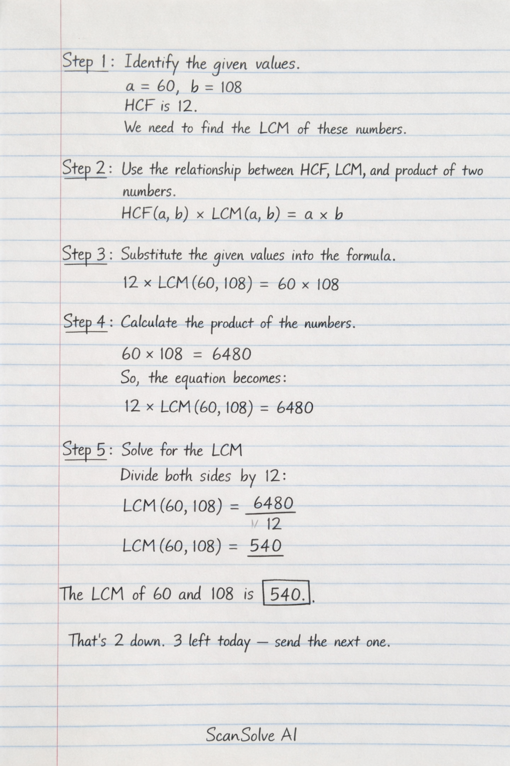 Handwritten step-by-step solution preview