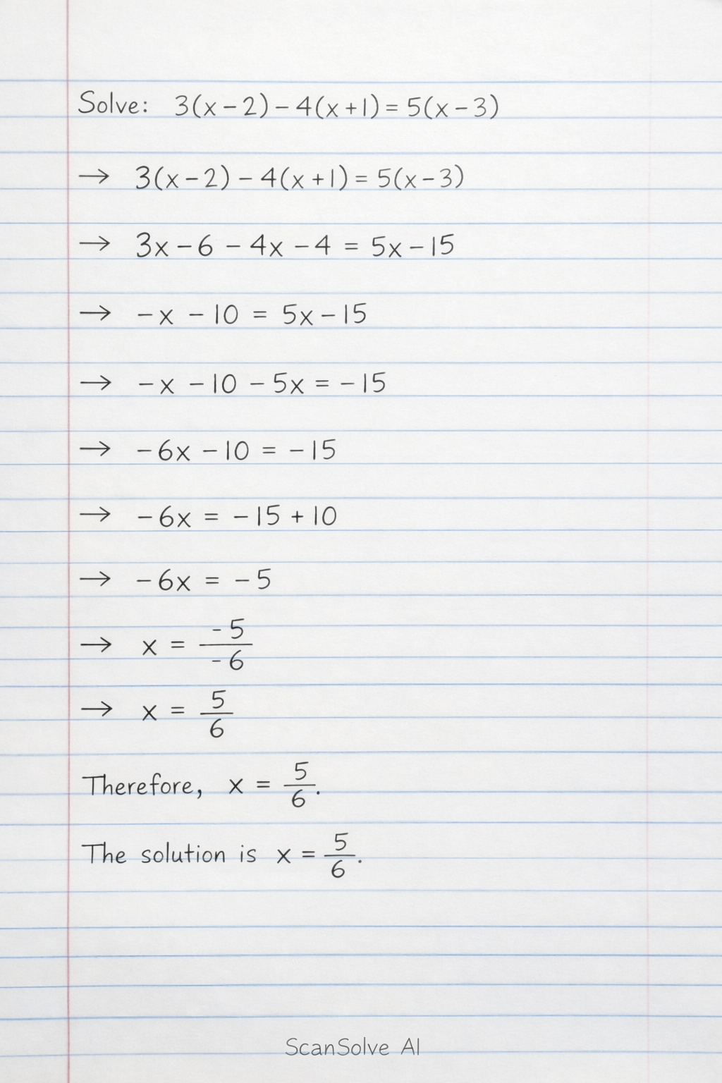 Handwritten step-by-step solution preview