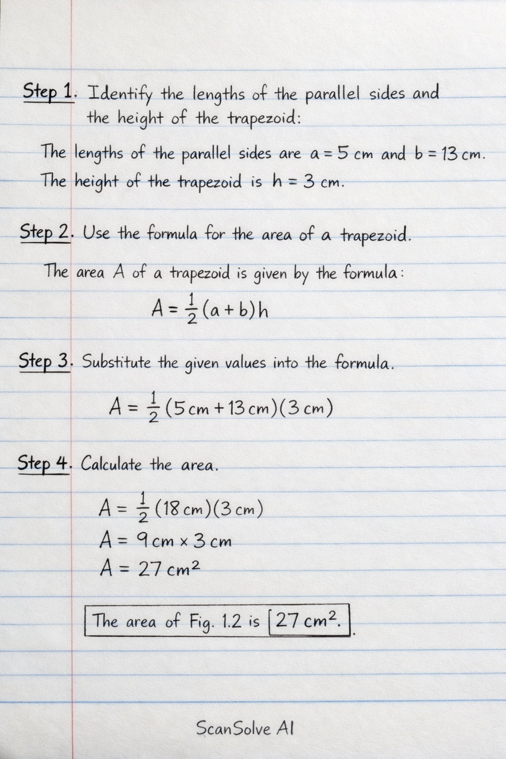 Handwritten step-by-step solution preview