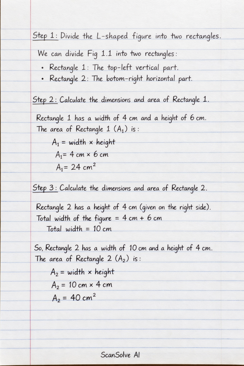 Handwritten step-by-step solution preview