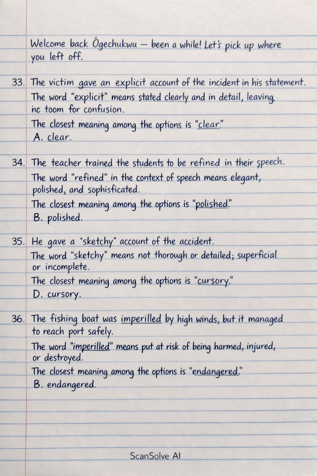 Handwritten step-by-step solution preview