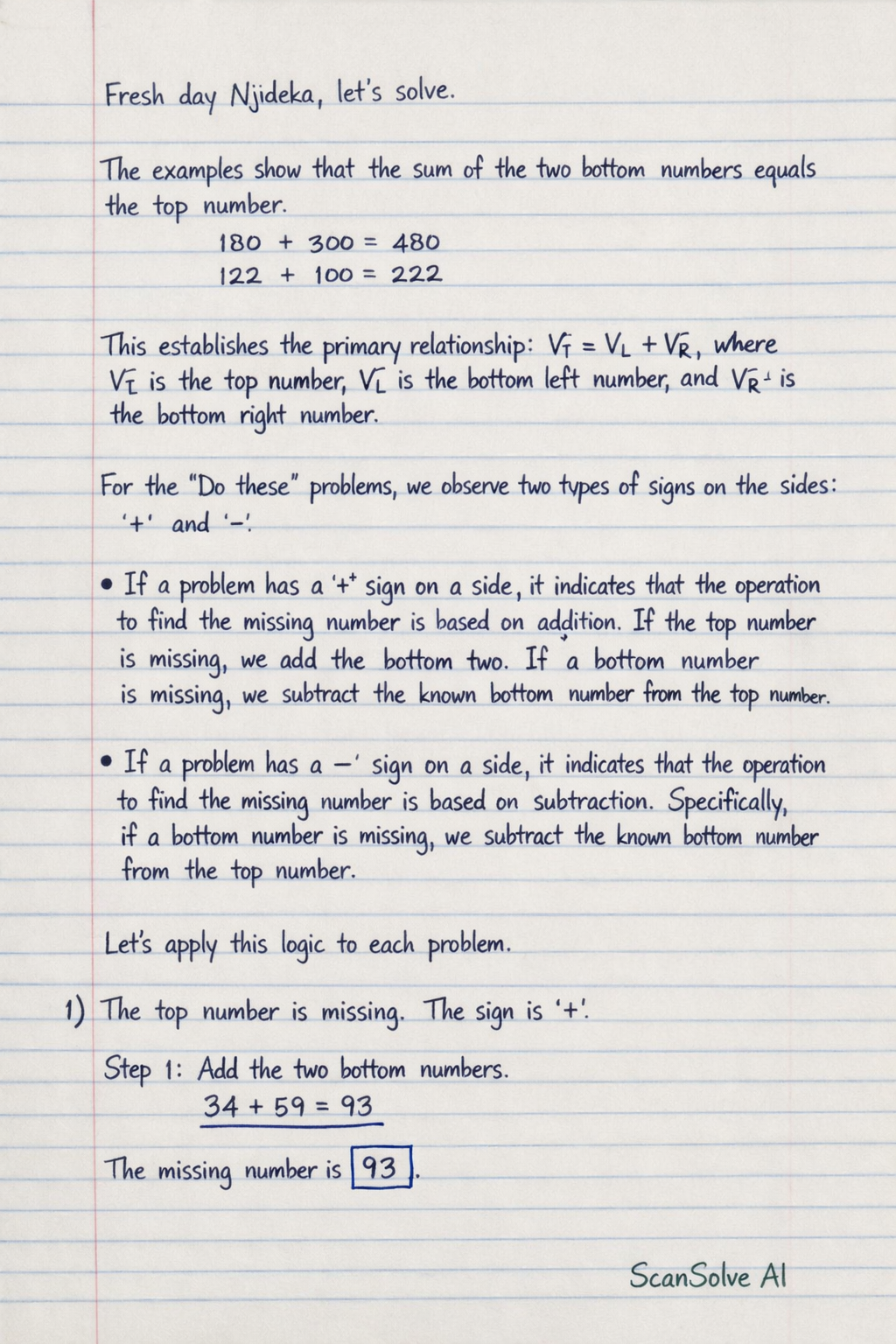 Handwritten step-by-step solution preview