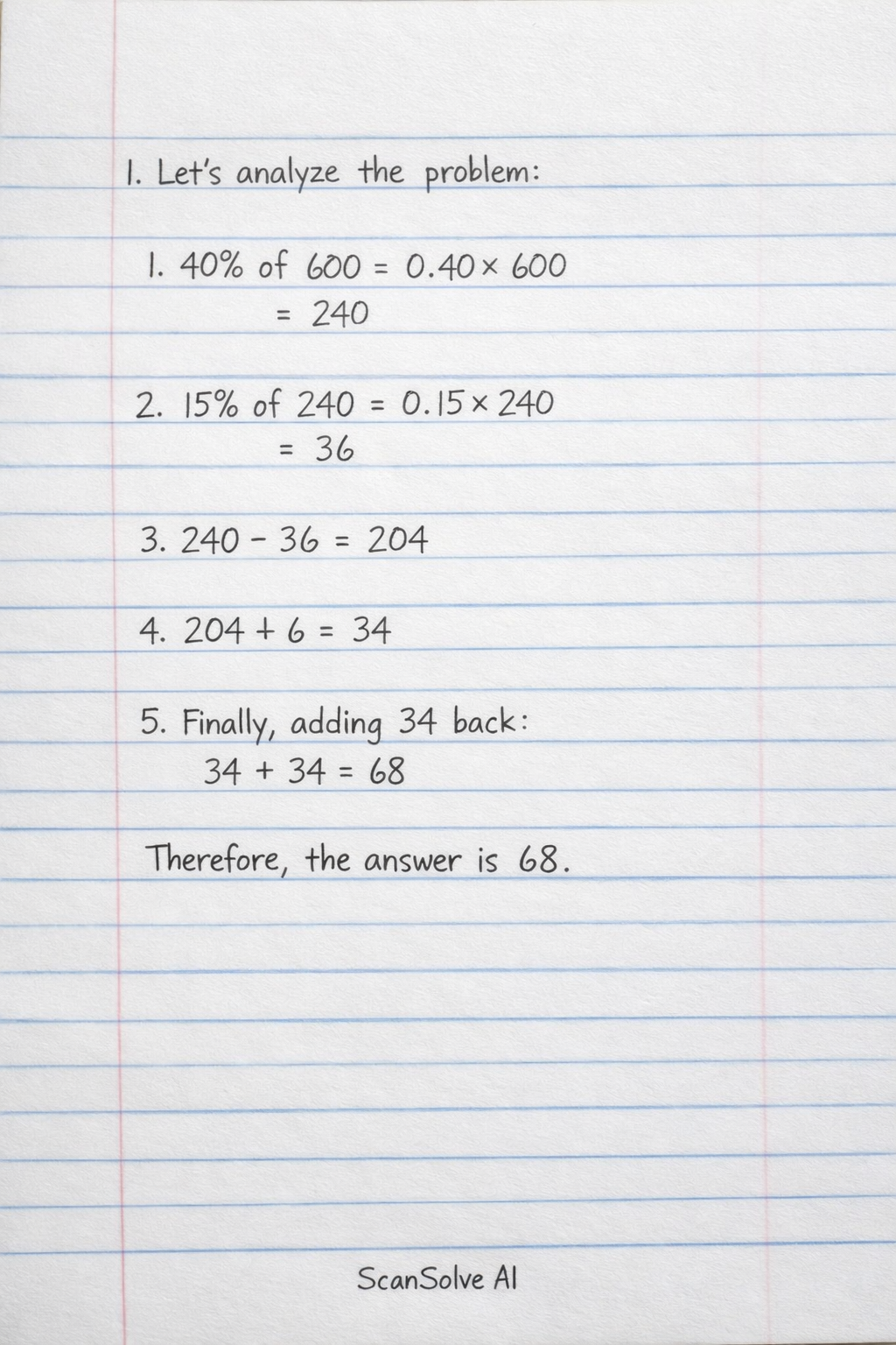 Handwritten step-by-step solution preview
