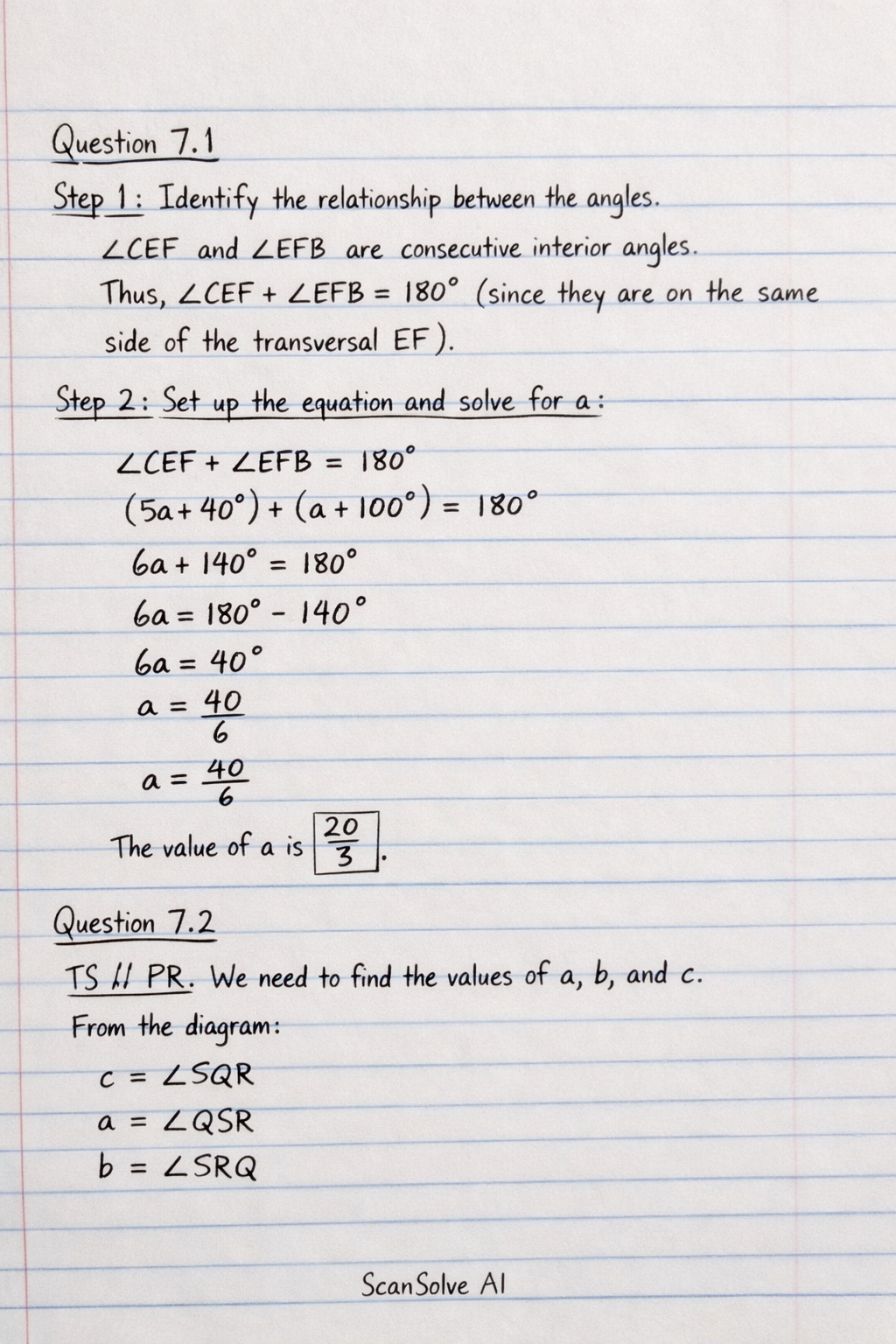 Handwritten step-by-step solution preview