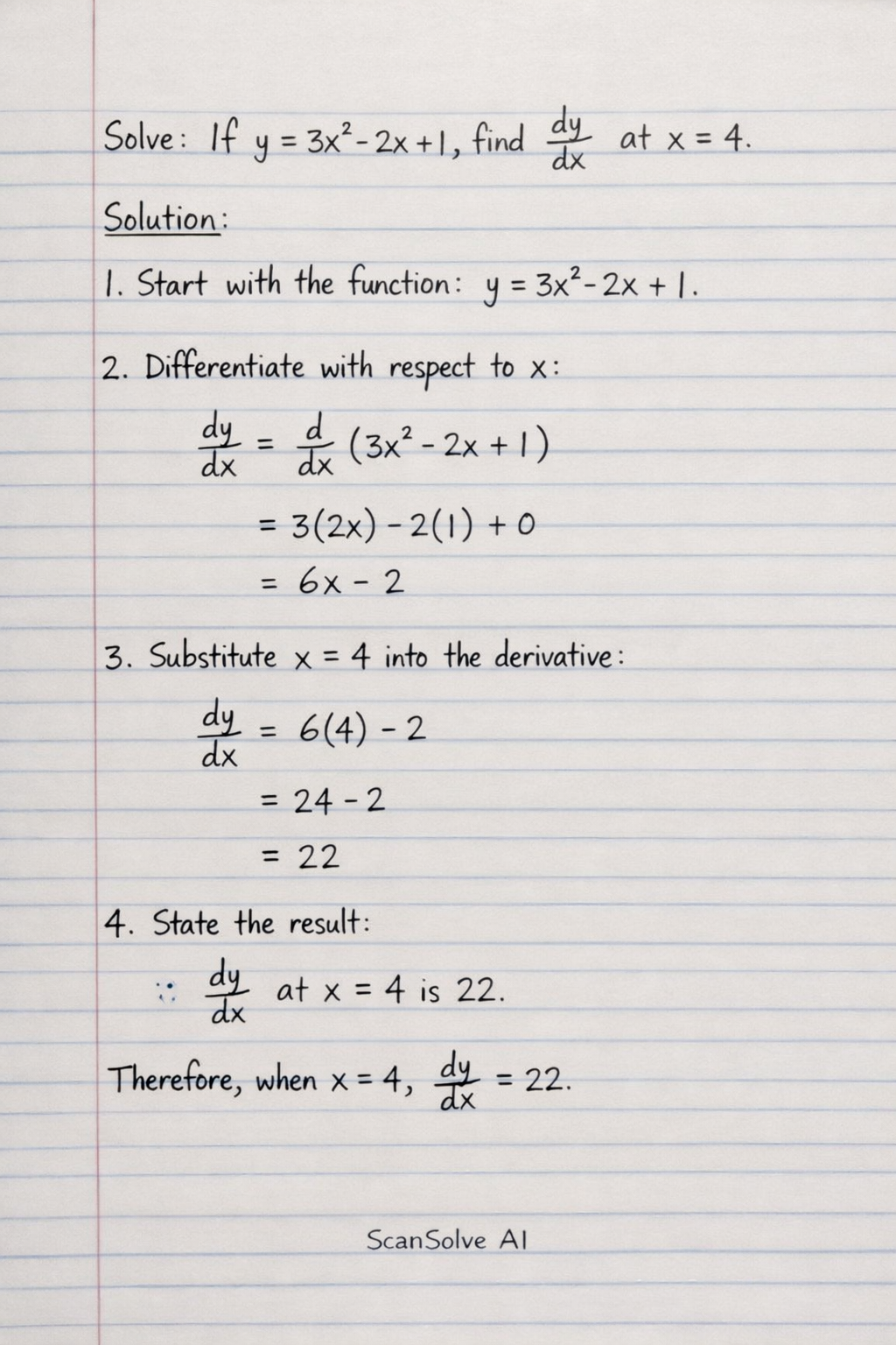 Handwritten step-by-step solution preview