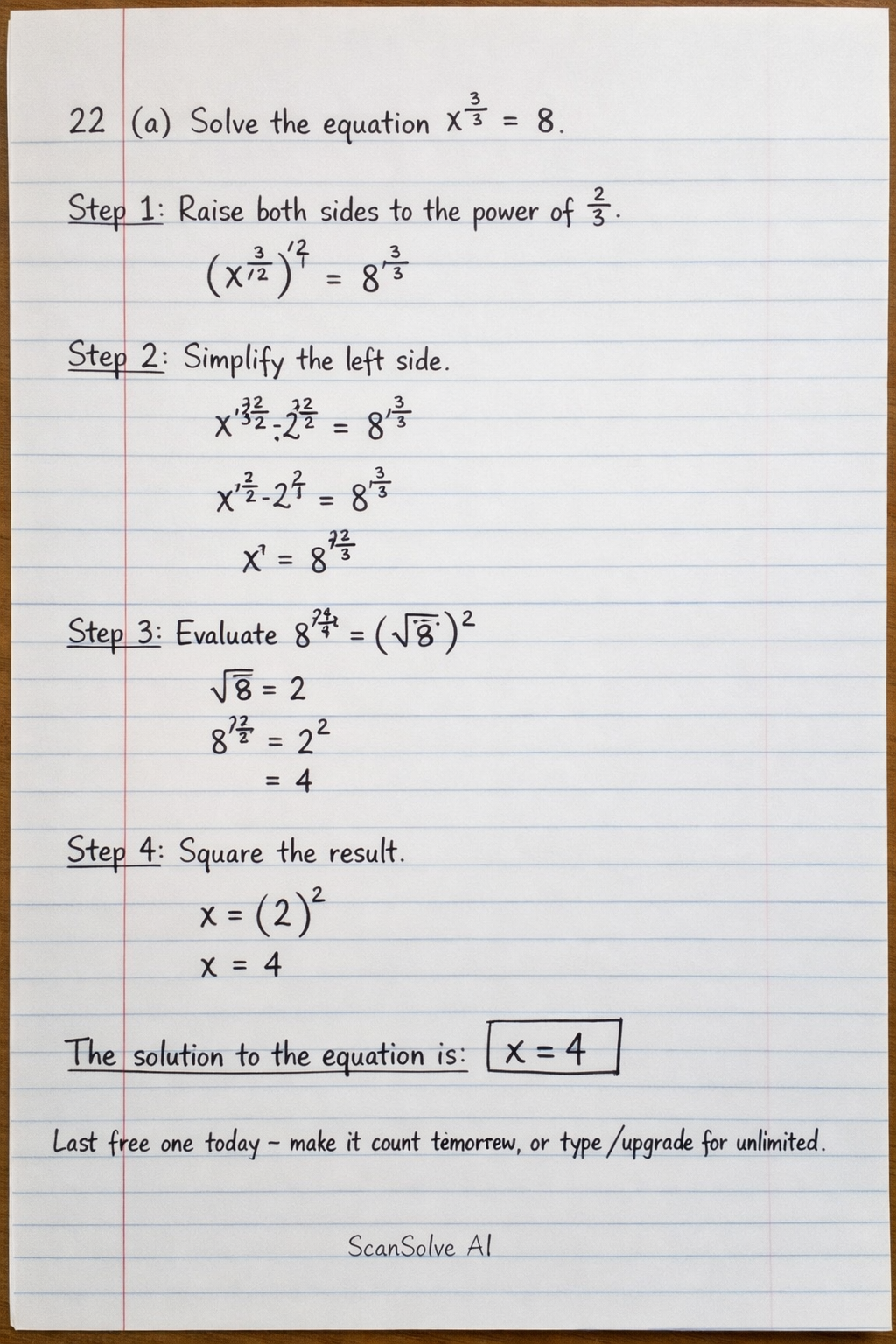 Handwritten step-by-step solution preview
