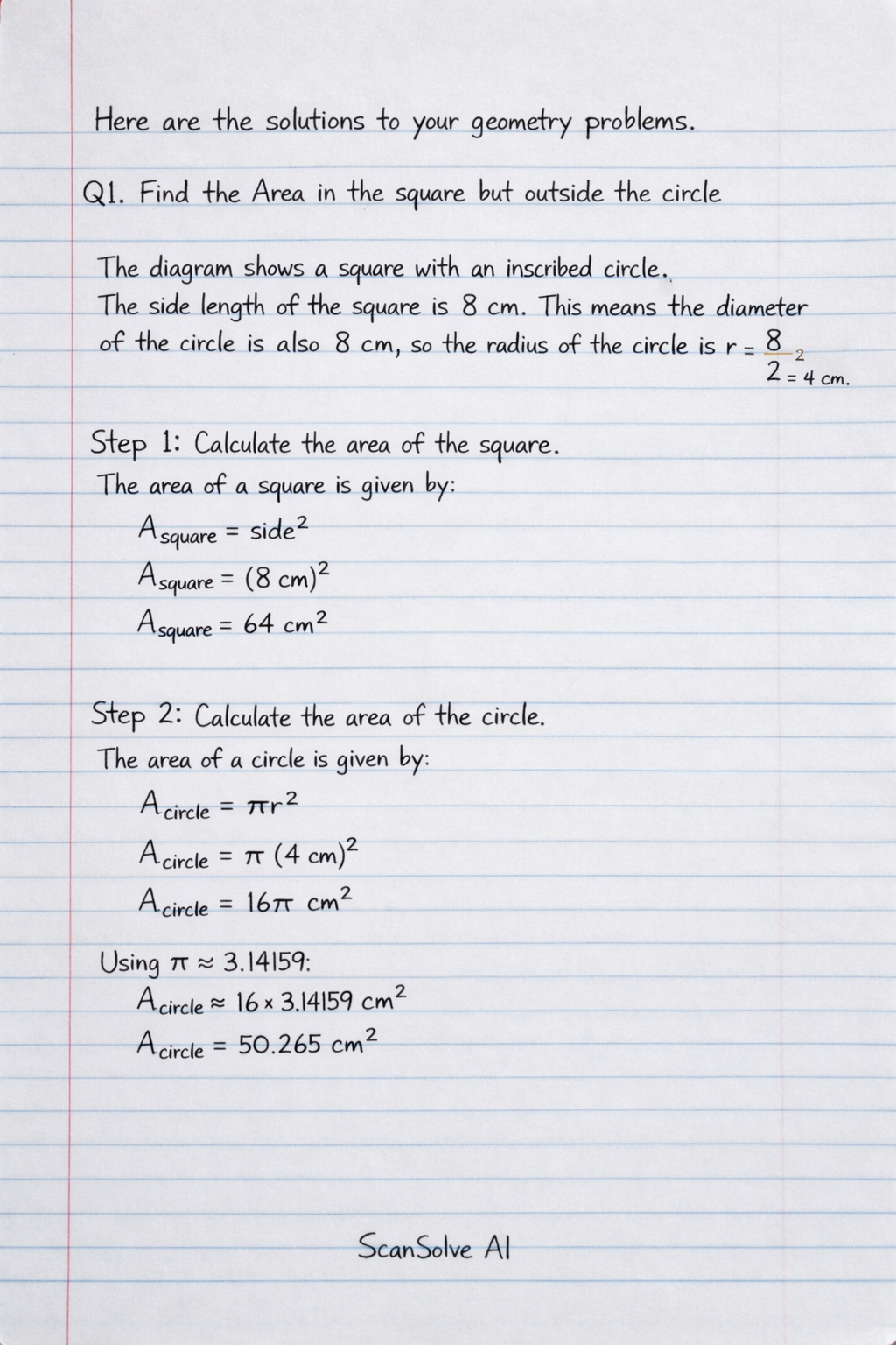Handwritten step-by-step solution preview