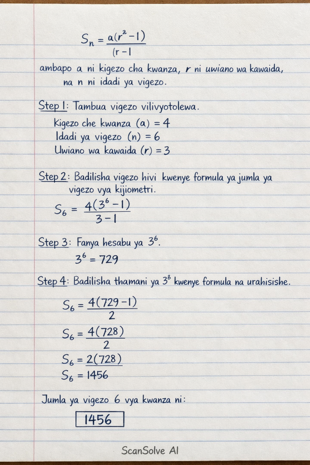 Handwritten step-by-step solution preview