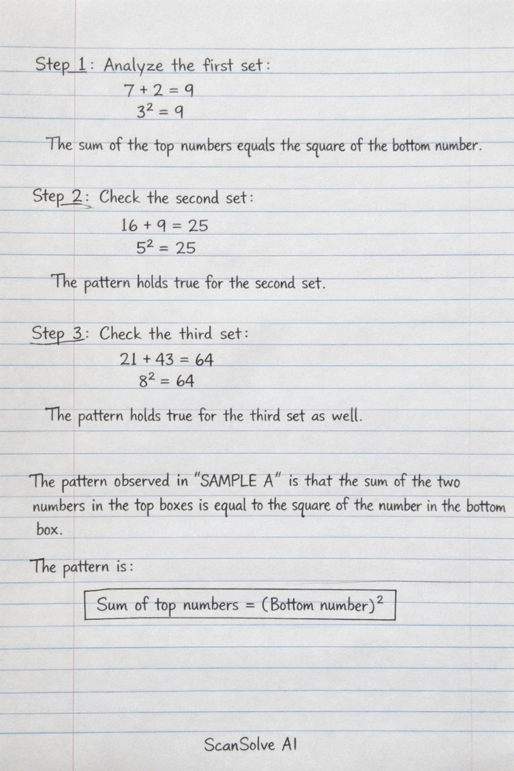 Handwritten step-by-step solution preview