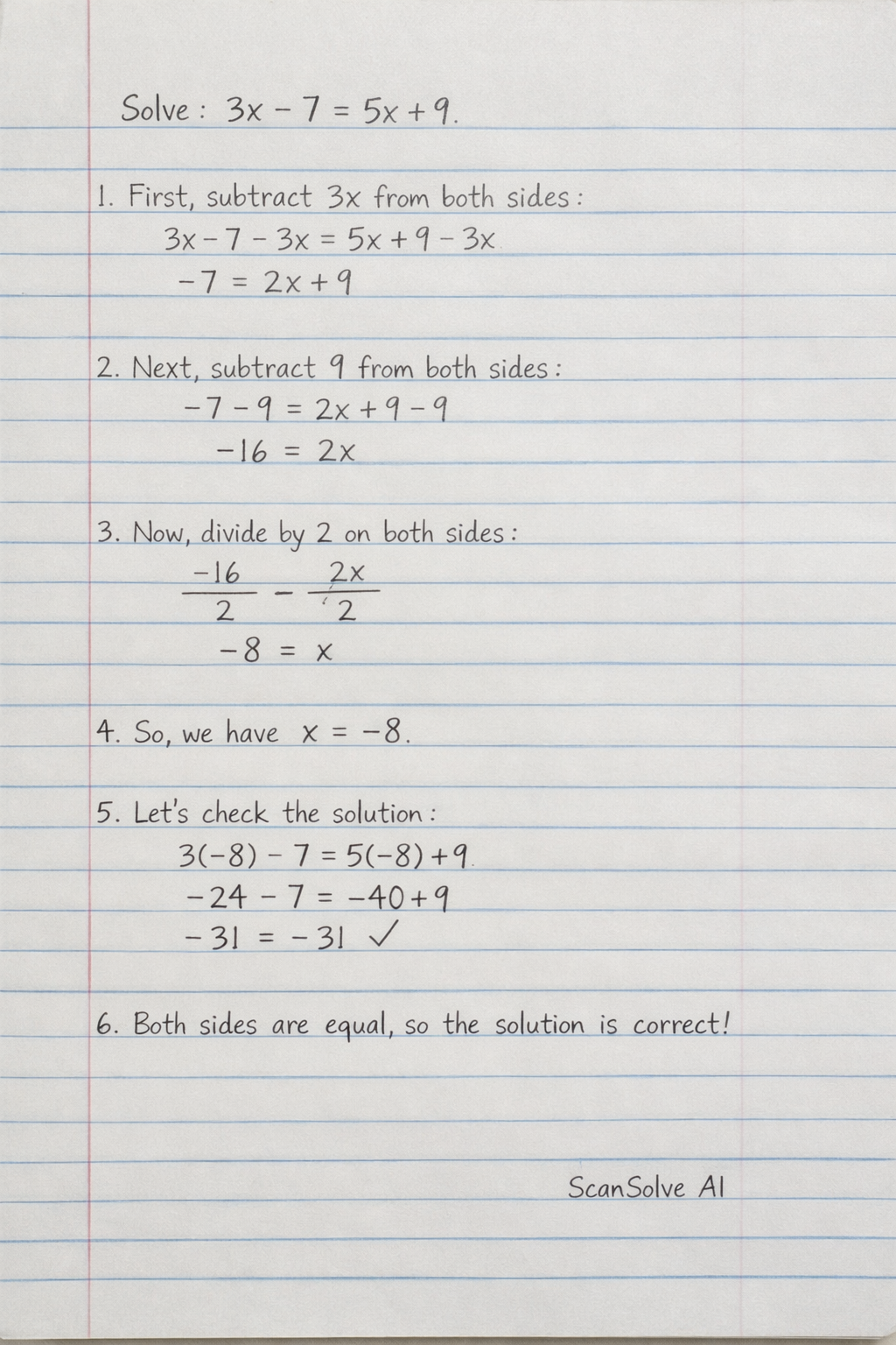 Handwritten step-by-step solution preview