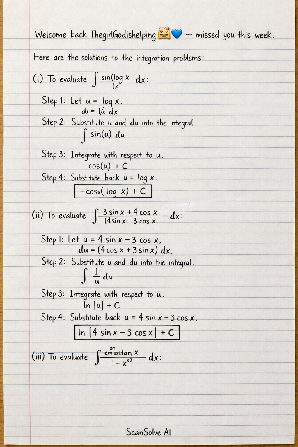 Handwritten step-by-step solution preview