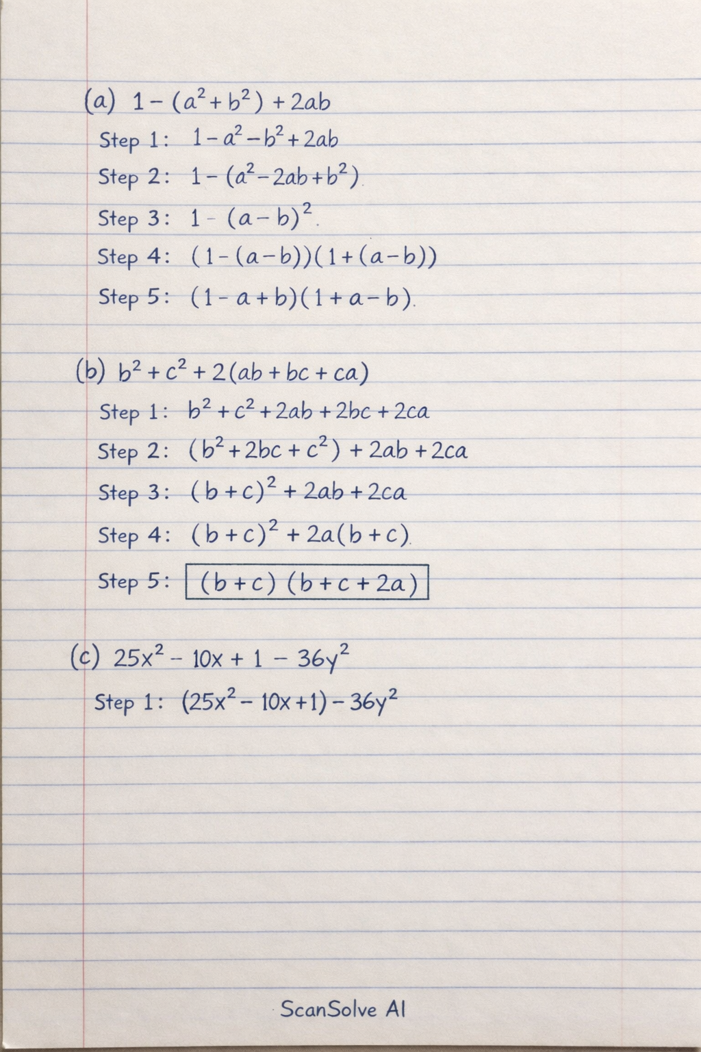 Handwritten step-by-step solution preview